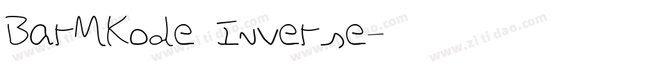 BarMKode Inverse字体转换